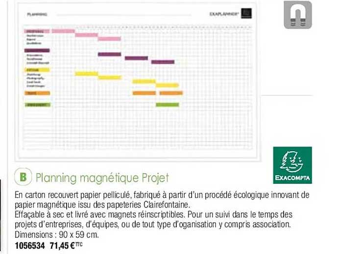 planning magnétique projet exacompta