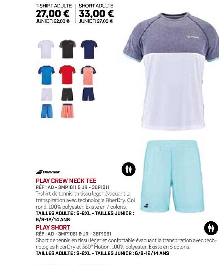 play crew neck tee, play short