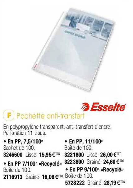 Pochette Anti-transfert Esselte