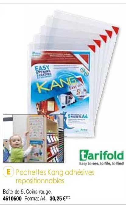pochettes kang adhésives repositionnables tarifold
