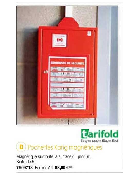 pochettes kang magnétiques tarifold