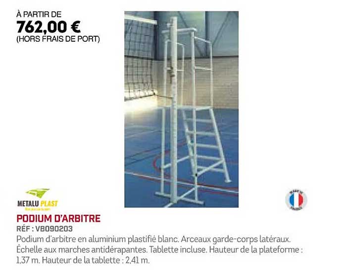podium d'arbitre metalu plast