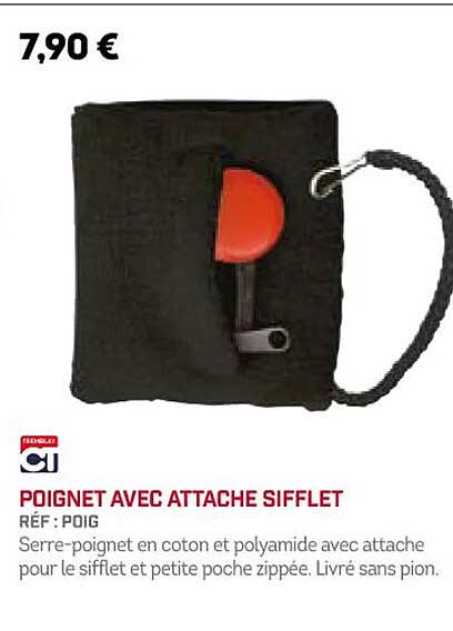 poignet avec attache sifflet