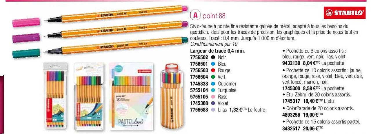 point 88 stabilo