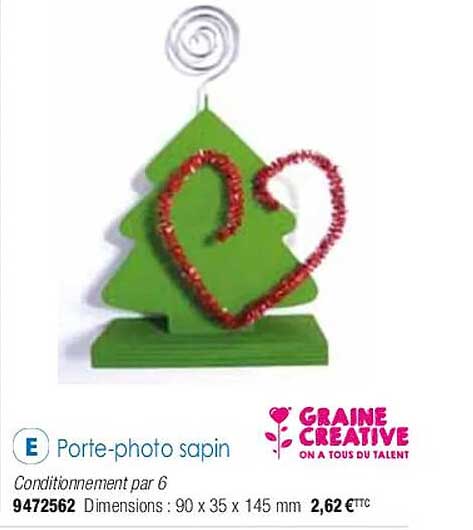 porte-photo sapin graine créative