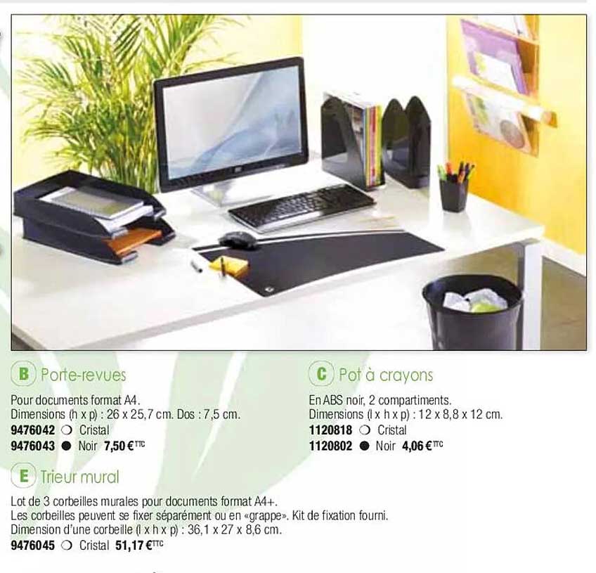 Porte-revues, Trieur Mural, Pot à Crayons