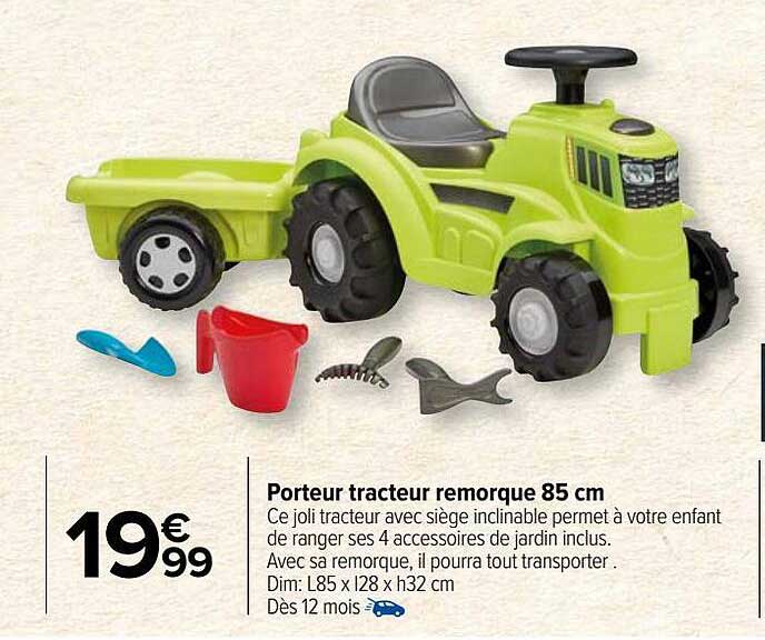 Porteur Tracteur Remorque 85cm