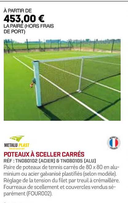 poteaux à sceller carrés metalu plast
