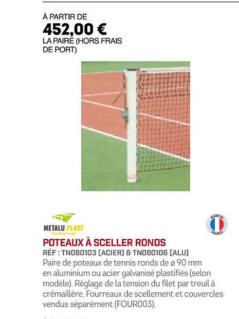 poteaux à sceller ronds metalu plast