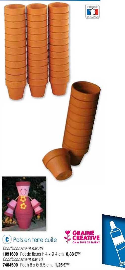 pots en terre cuite graine créative