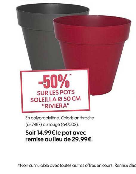 pots soleilla ø 50 cm riviera