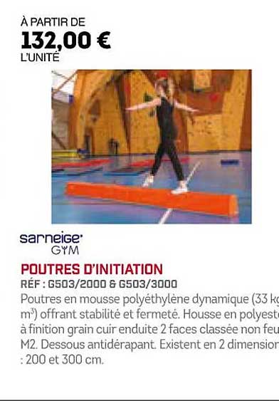 poutres d'initiation sarneige gym