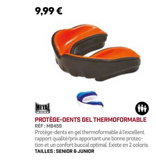 protège-dents gel thermoformable metal boxe