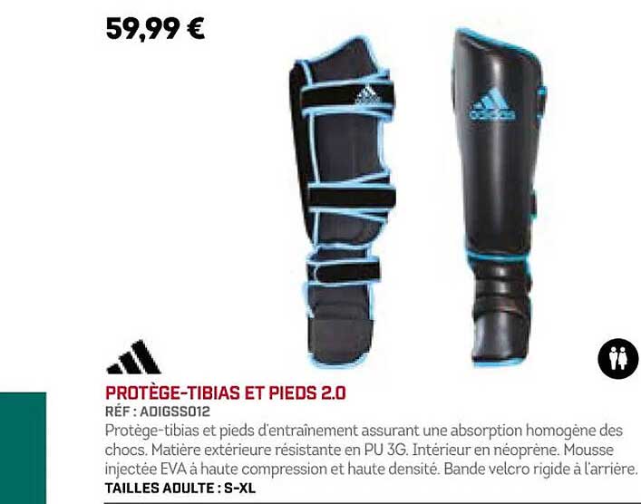 protège-tibias et pieds 2.0 adidas