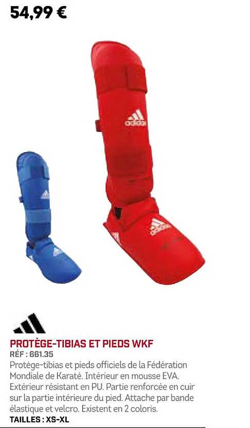 protège-tibias et pieds wkf