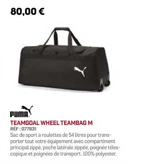 puma teamgoal wheel teambag m