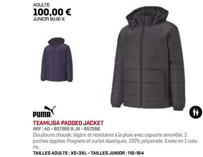 puma teamliga padded jacket