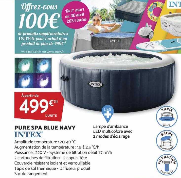 pure spa blue navy intex