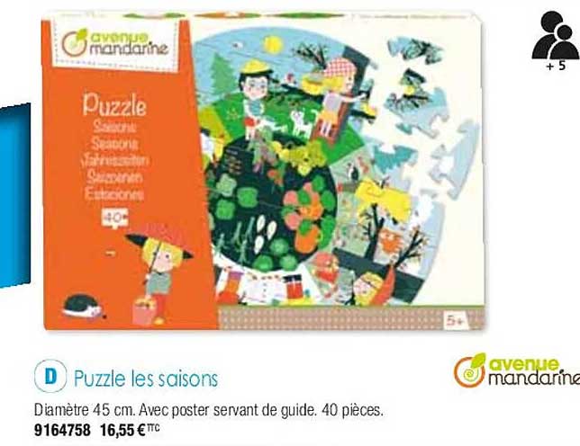 puzzle les saisons avenue mandarine