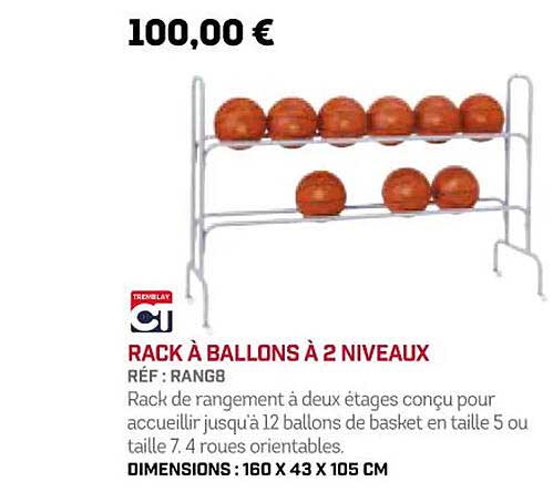rack à ballons à 2 niveaux