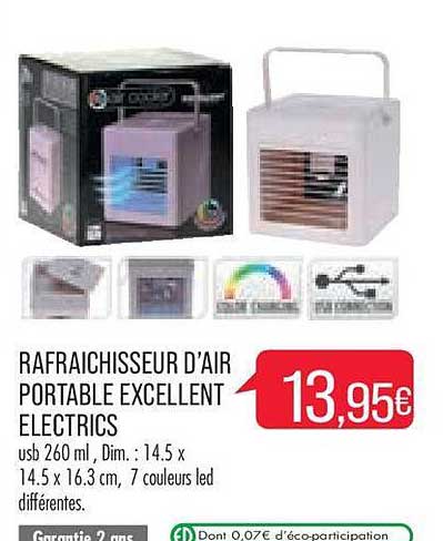 rafraîchisseur d'air portable excellent electrics