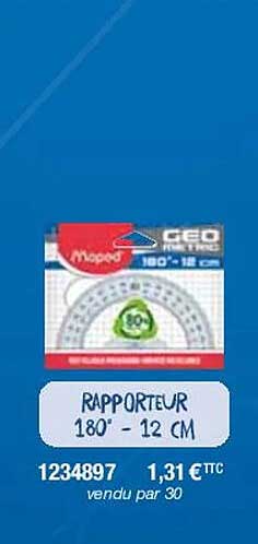 rapporteur 180° - 12 cm maped
