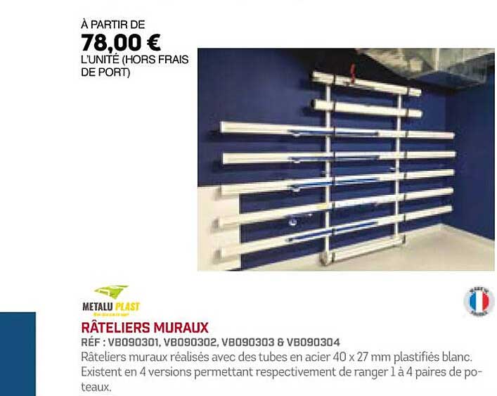 râteliers muraux metalu plast