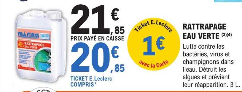 rattrapage eau verte