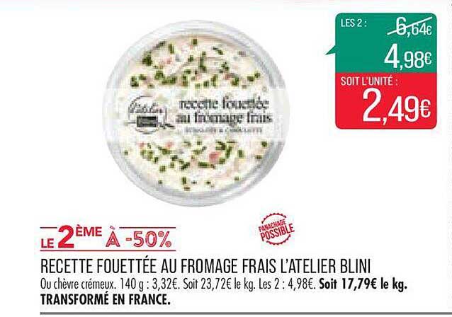 recette fouettée au fromage frais l'atelier blini
