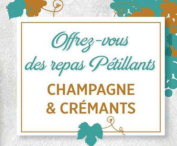 repas pétillants champagne & crémants