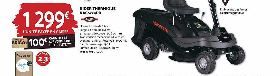 rider thermique rac6224pr racing