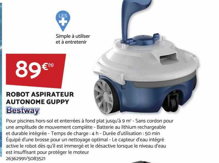 robot aspirateur autonome guppy bestway