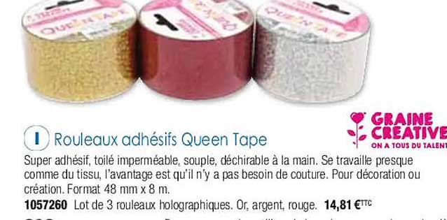 rouleaux adhésifs queen tape graine créative