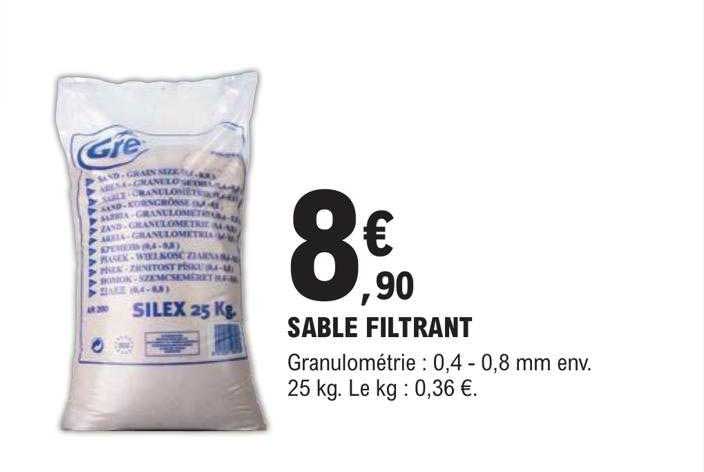 Sable Filtrant Gré