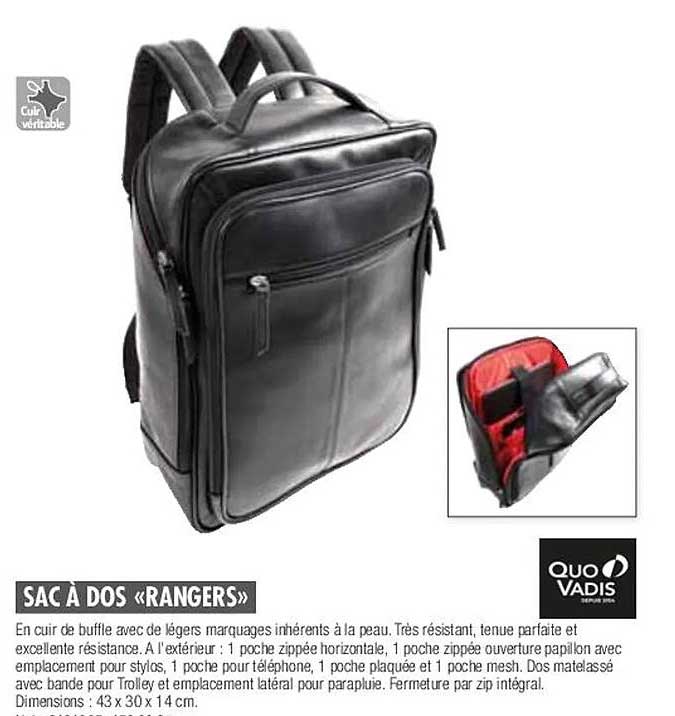 sac à dos «rangers» quo vadis