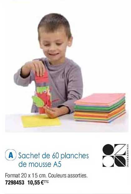Sachet De 60 Planches De Mousse A5