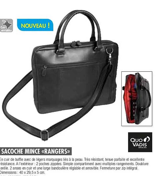 sacoche mince «rangers» quo vadis