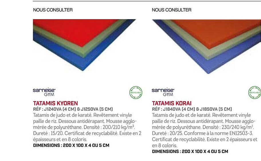 Sarneige Gym Tatamis Kyoren Ou Korai