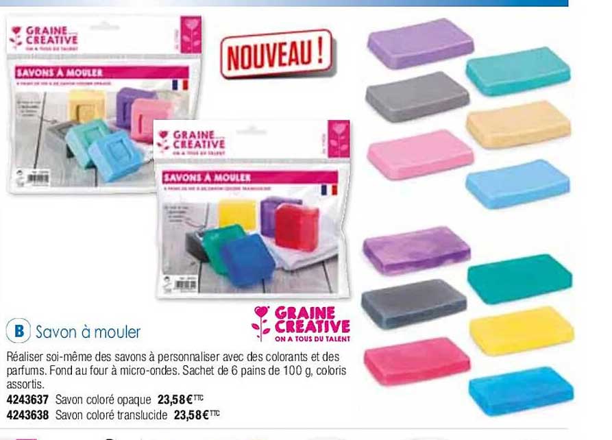 savon à mouler graine créative