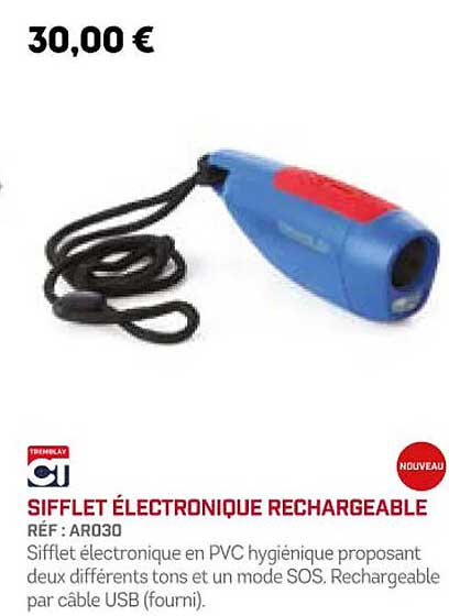 Sifflet électronique Rechargeable