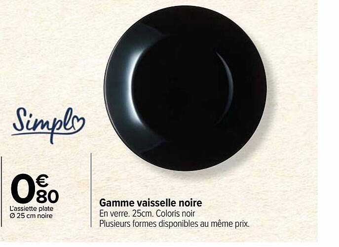 simply gamme vaisselle noire