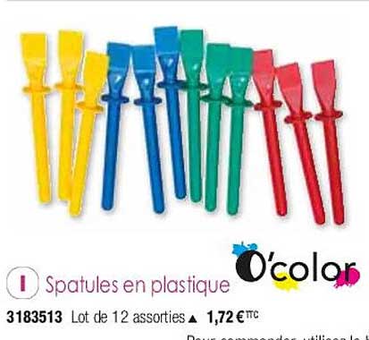 spatules en plastique o'color