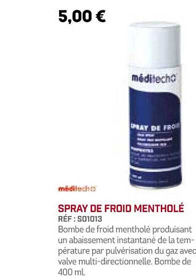 spray de froid mentholé