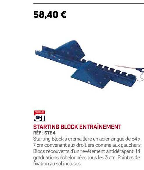 starting block entraînement