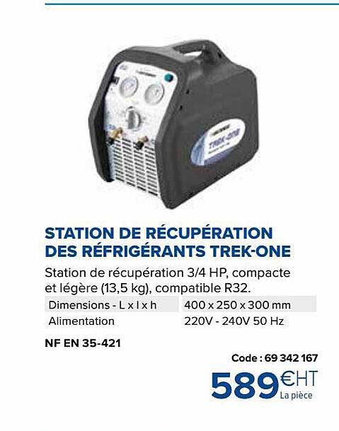 station de récupération des réfrigérants trek-one