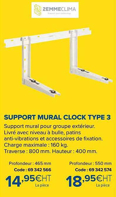 support mural clock type 3