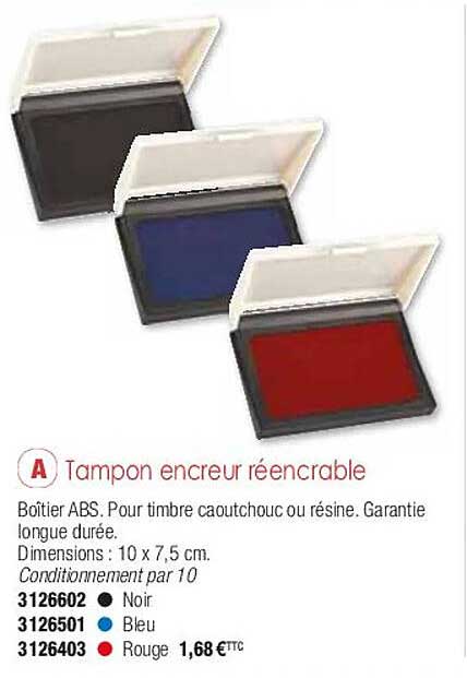 tampon encreur réencrable