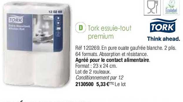 tork essuie-tout premium tork think ahead