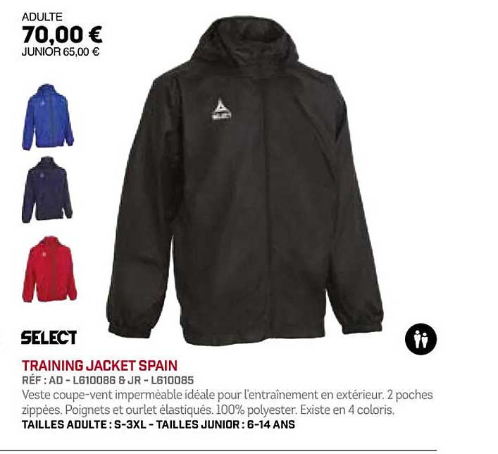 training jacket spain select adulte