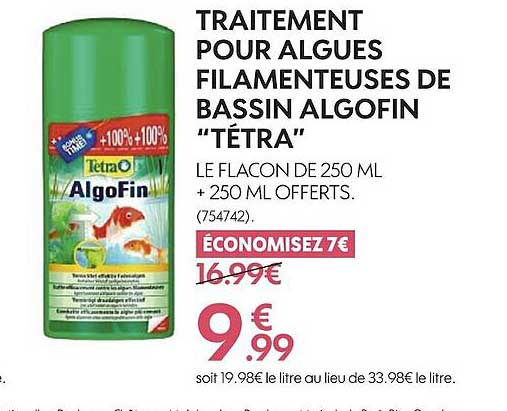 traitement des algues filamenteuses de bassin algofin tétra